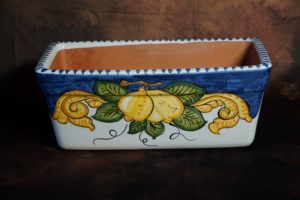 Fioriera rettangolare decoro "limoni"